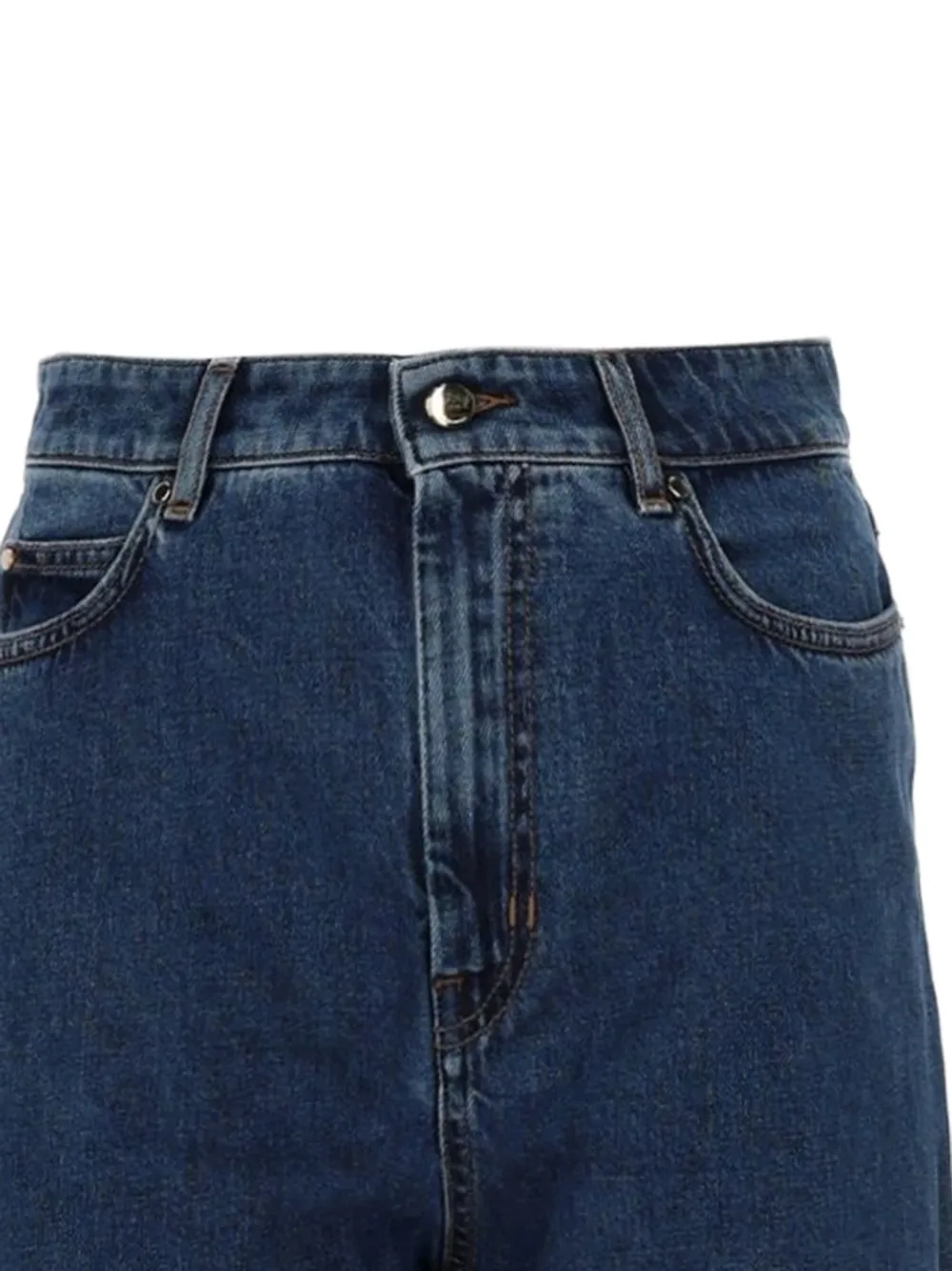  Max Mara Vaqueros Anchos Con Diseño De Cinco Bolsillos - Azul 