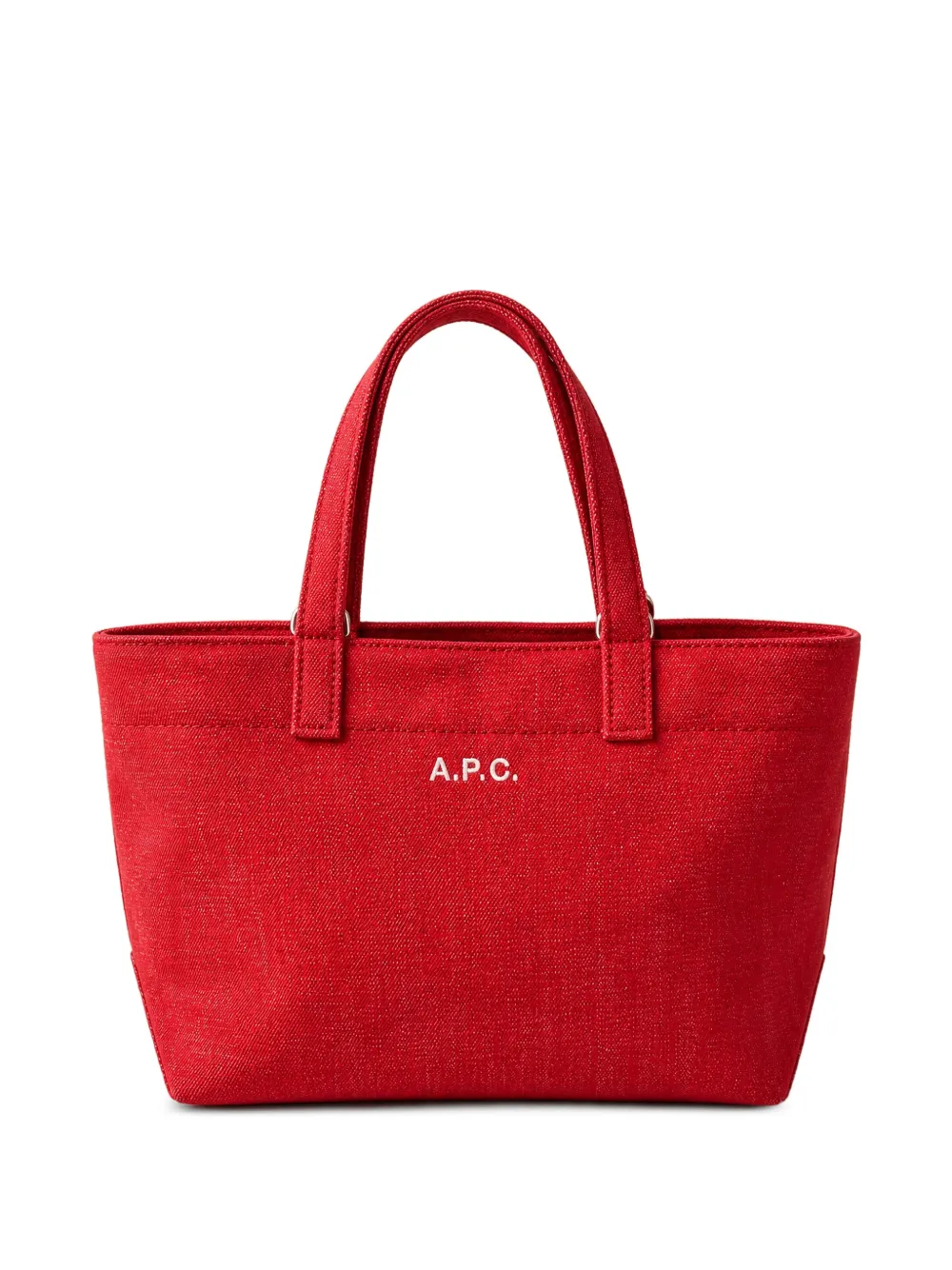A.P.C. Borsa tote con stampa - Rosso