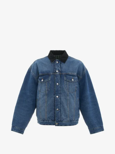 Alexander Wang denimjakke med kontrastkrave