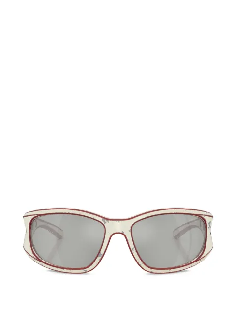 Diesel distressed-effect geometric-frame sunglasses