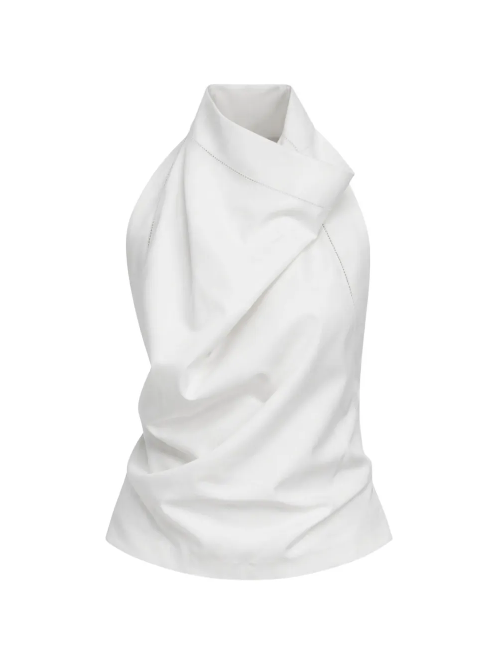  Carven Top Drapeado Con Espalda Abierta - Blanco 