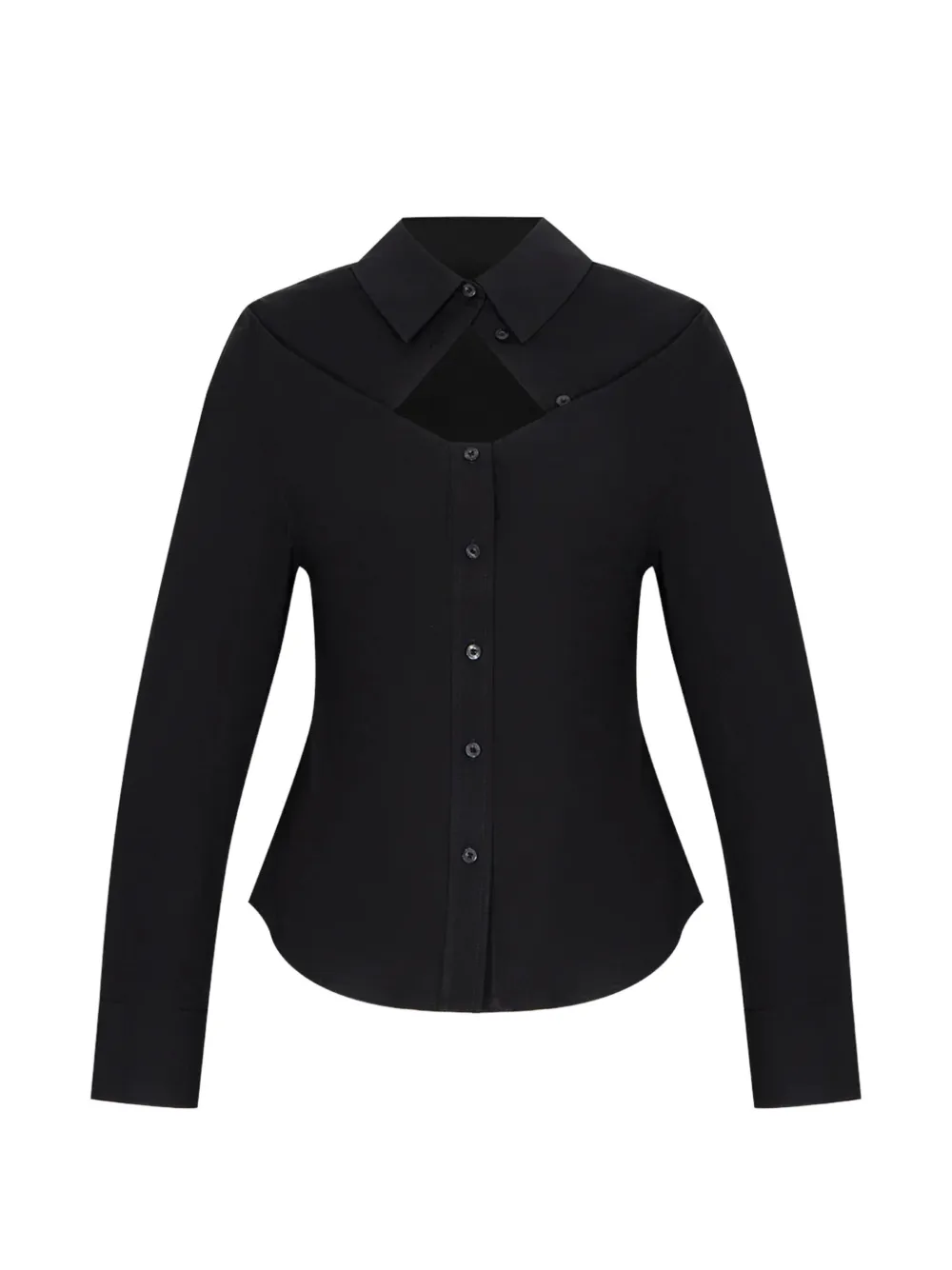 Alexander Wang cut-out long-sleeve shirt - Nero