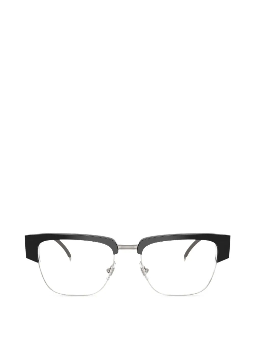 Diesel logo-plaque square-frame glasses - Nero
