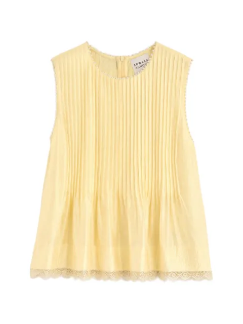 Edward Achour Paris blusa con pliegues sin mangas