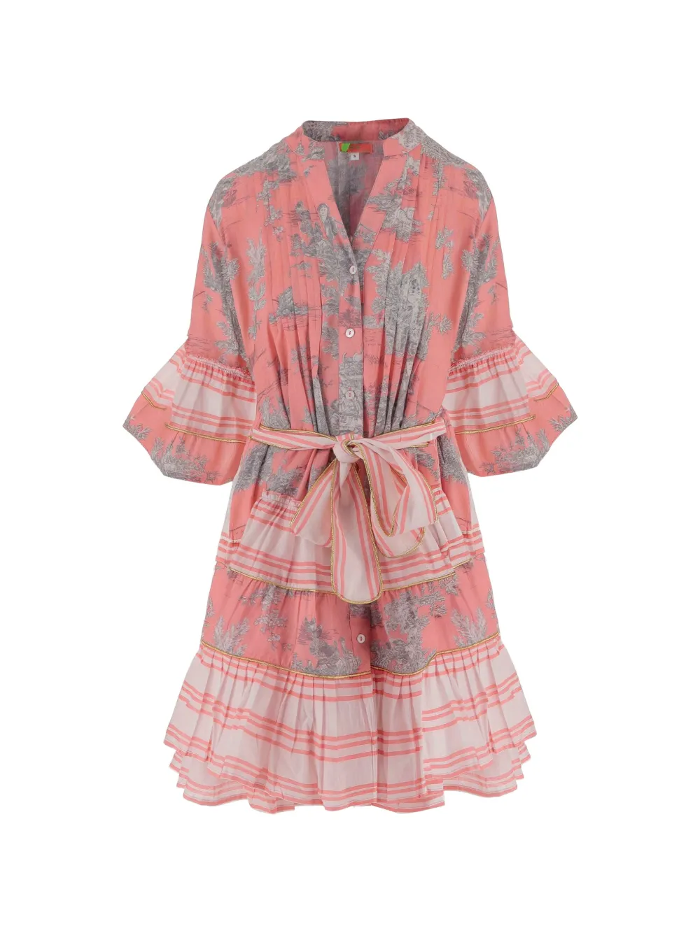Pep's Floral-print Ruffled Dress In Pink