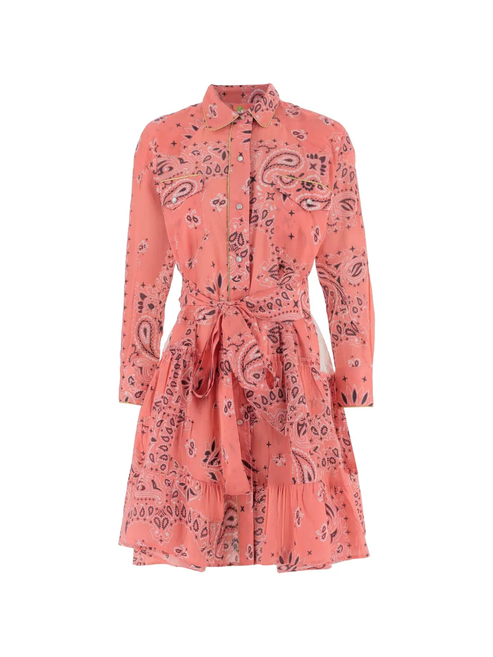 PEP'S damask-pattern ruffled dress - Rosa