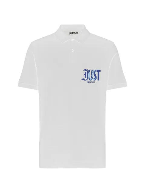 Just Cavalli logo-print cotton polo shirt