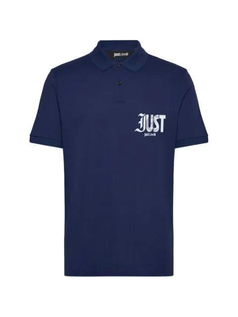 Just Cavalli logo-print cotton polo shirt