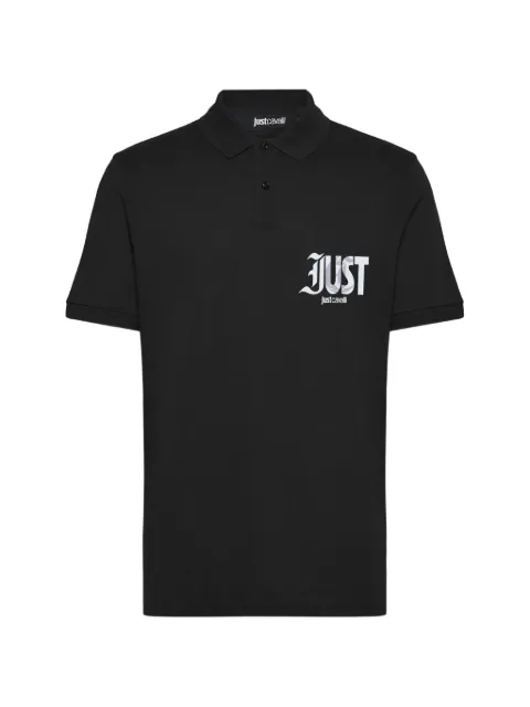 Just Cavalli logo-print cotton polo shirt