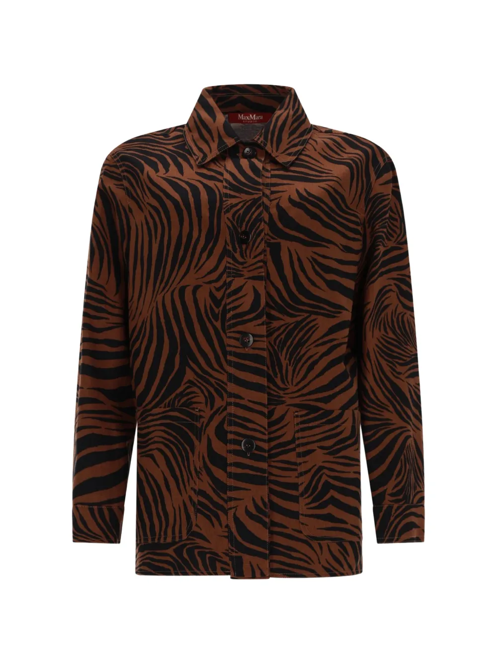 Max Mara zebra-print shirt - Marrone