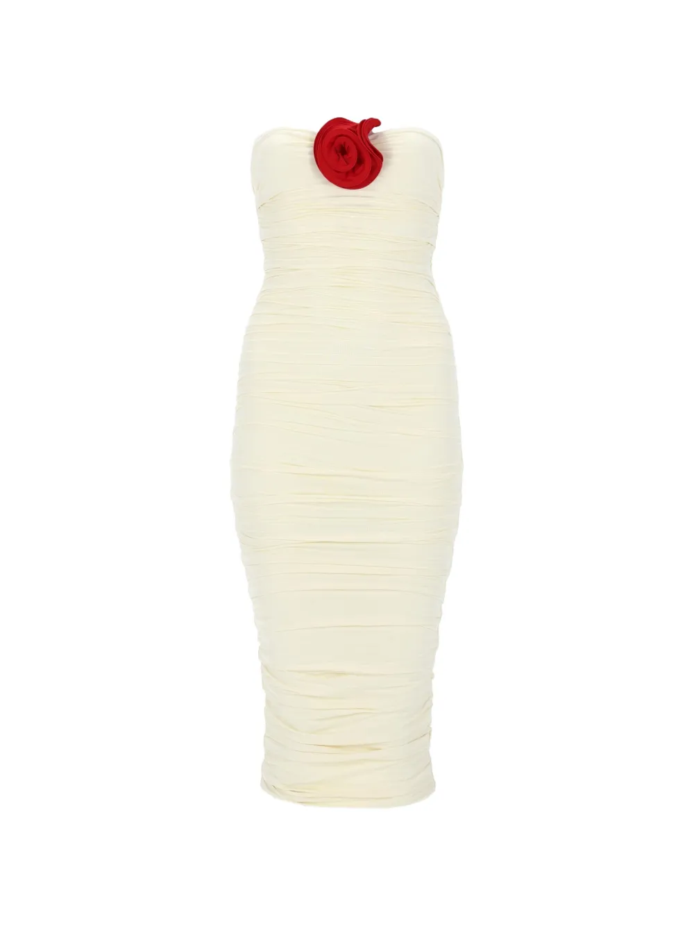 La Reveche Mireya floral-embellishmnt maxi dress - Bianco
