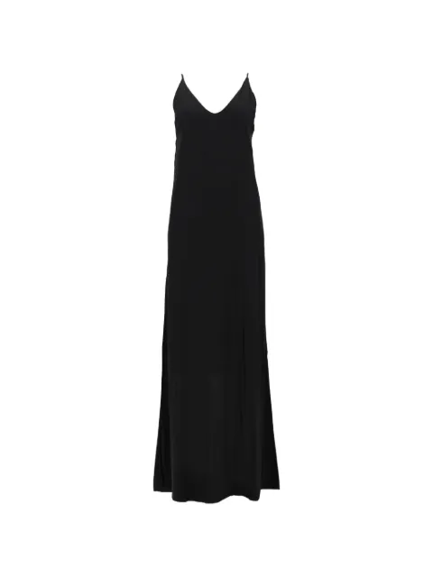 Nude spaghetti-strap V-neck dress