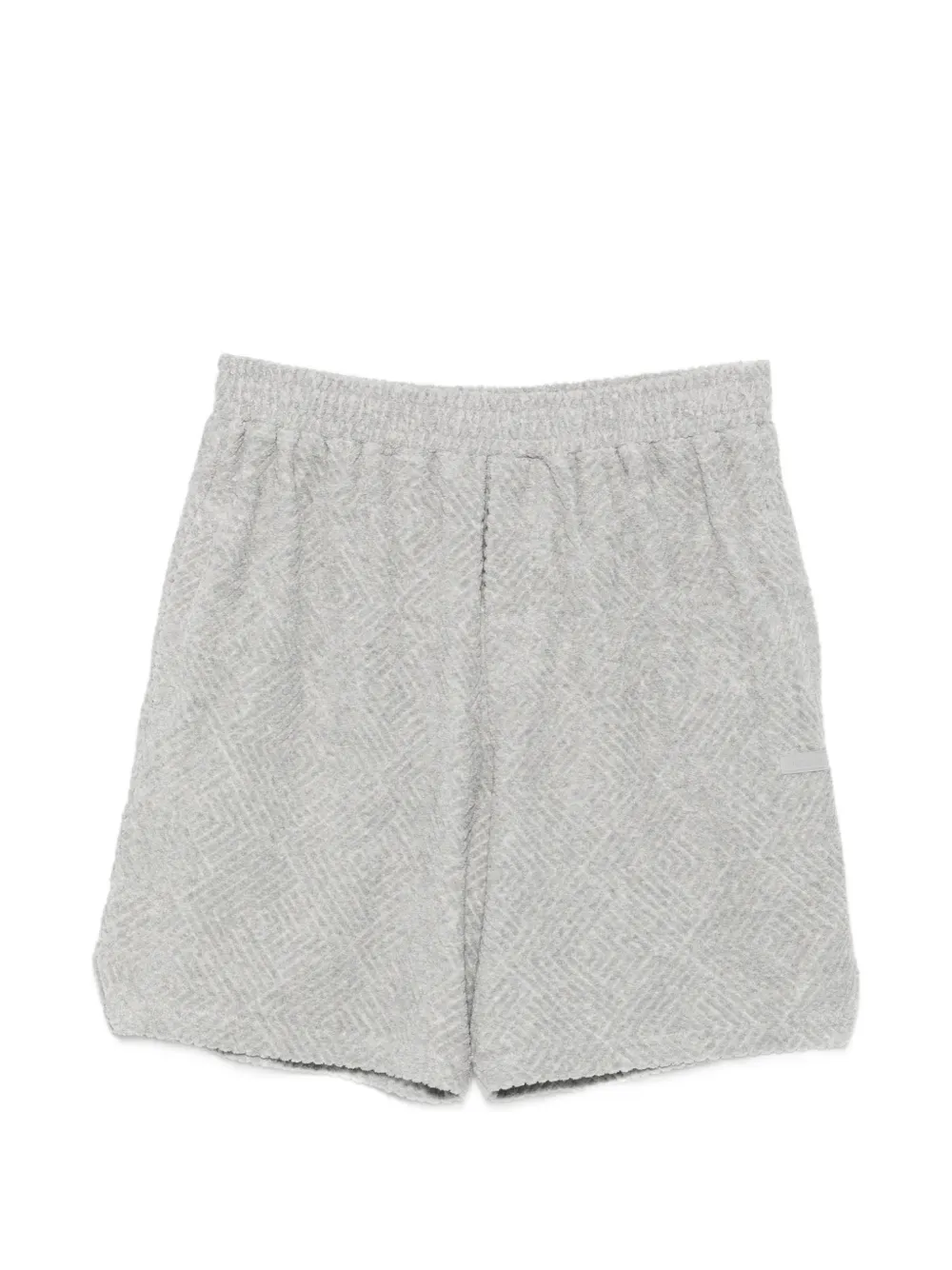 WRSTBHVR Fred V2 geometric-patterned terry-cloth shorts - Grigio