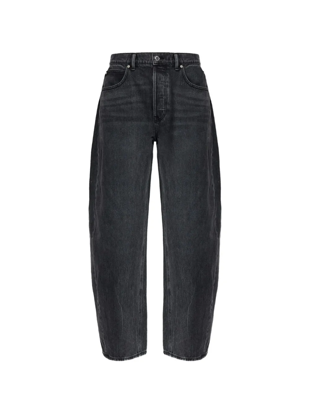 Alexander Wang washed-effect barrel-leg jeans - Grigio