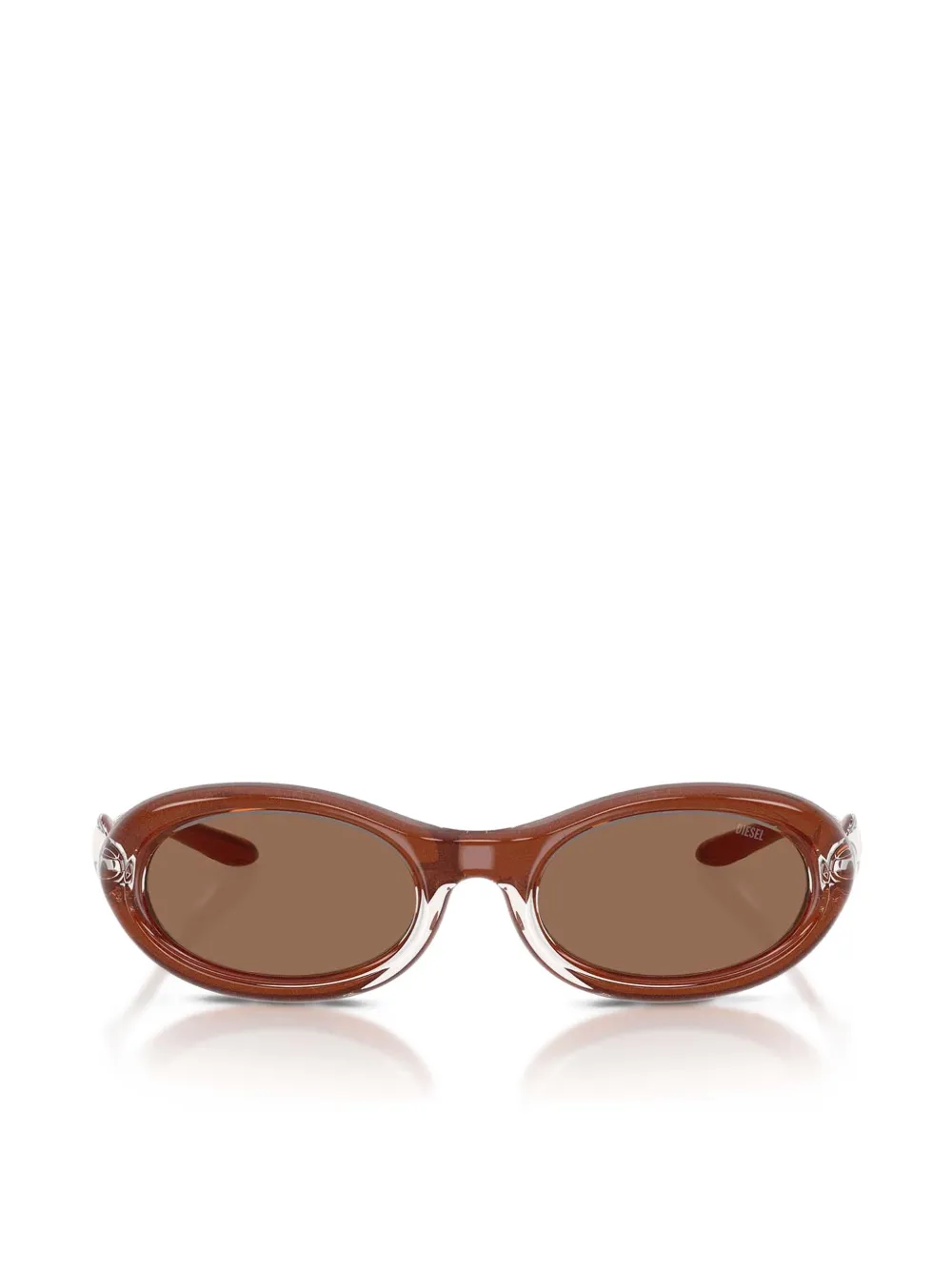 Diesel oval-frame sunglasses - Braun