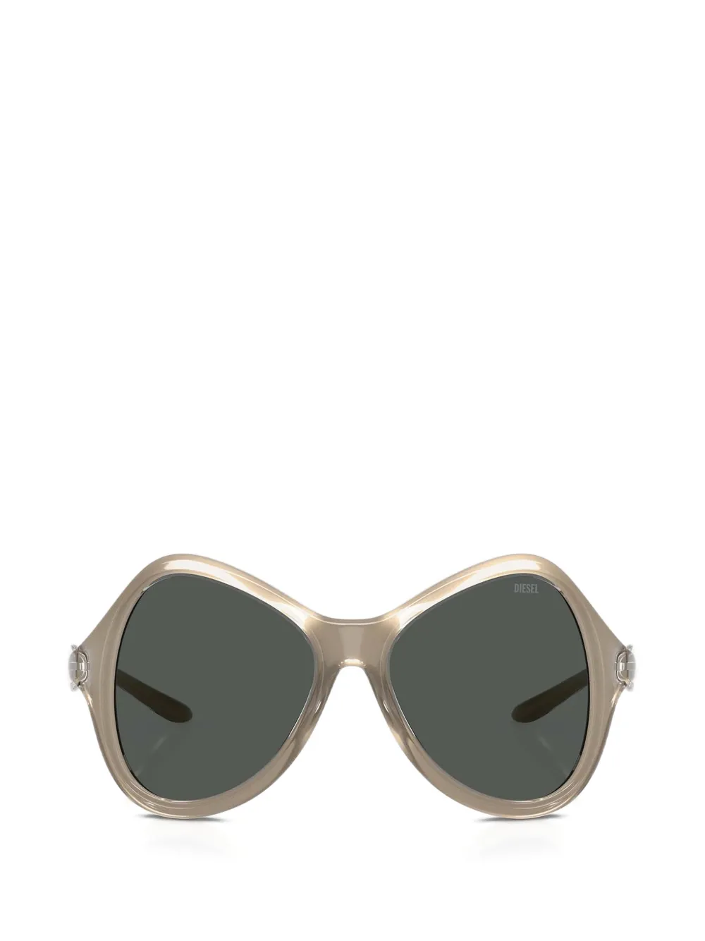 Diesel geometric-frame sunglasses - Nude