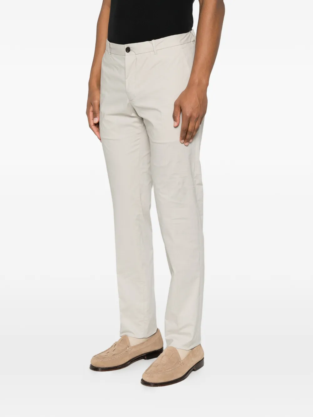 Incotex Broek met riemlussen Grijs