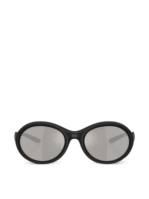 Diesel lentes de sol con armazón redonda y placa del logo