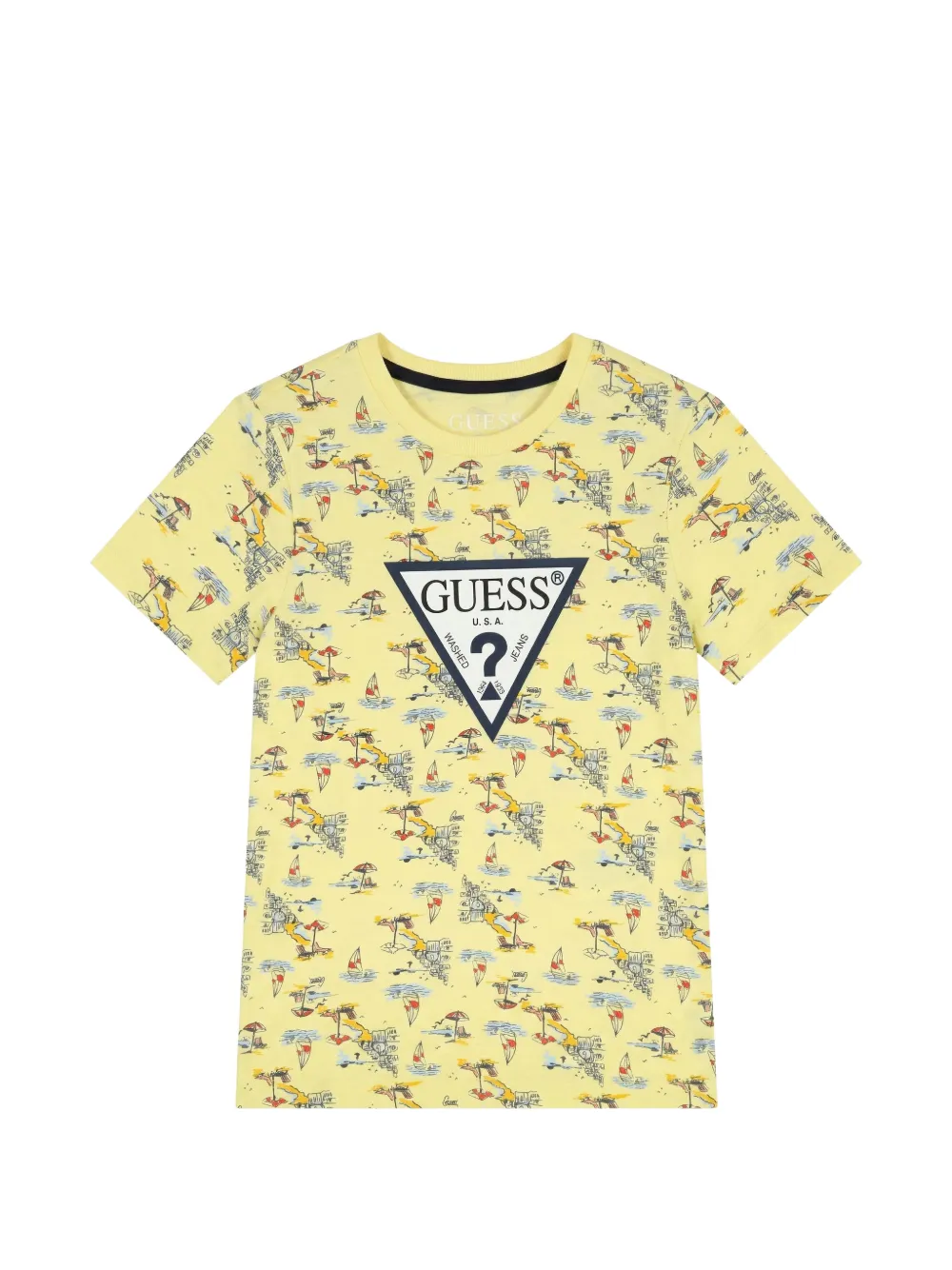 guess kids Shorts set met grafische print en logopatch Geel