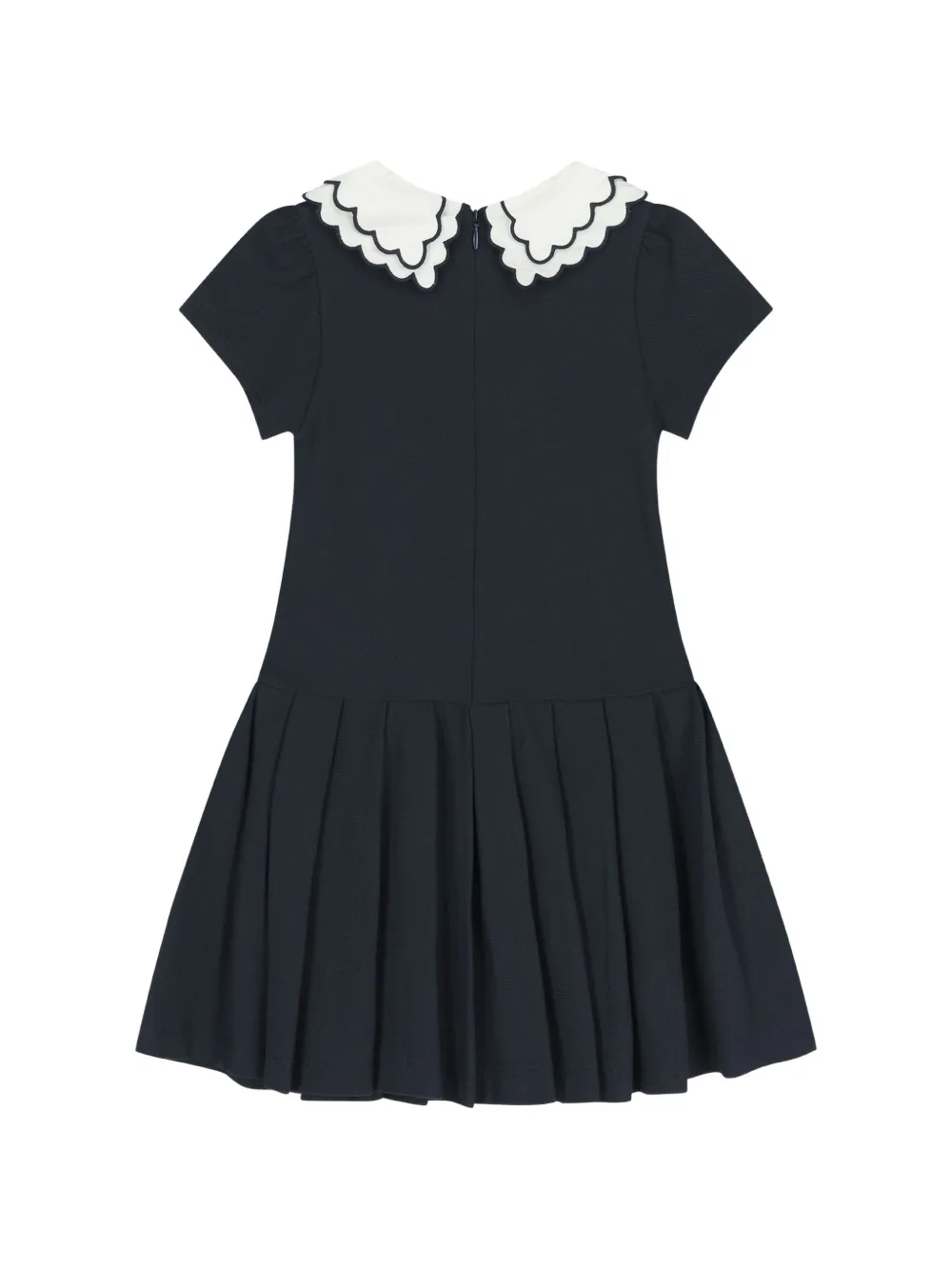 Patachou Geplooide jurk met korte mouwen Blauw