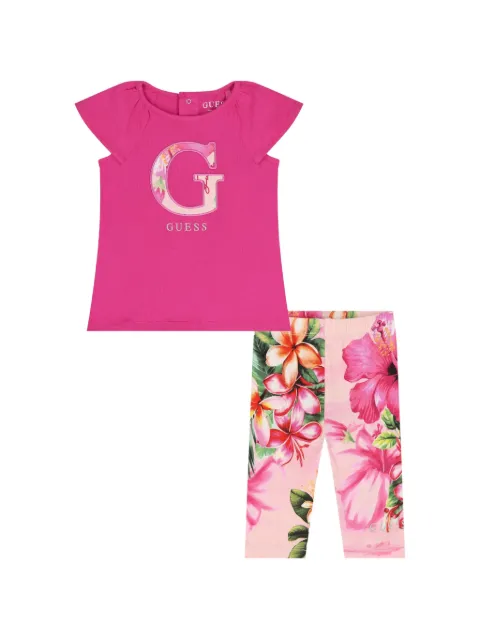 guess kids set de pantalones con estampado floral