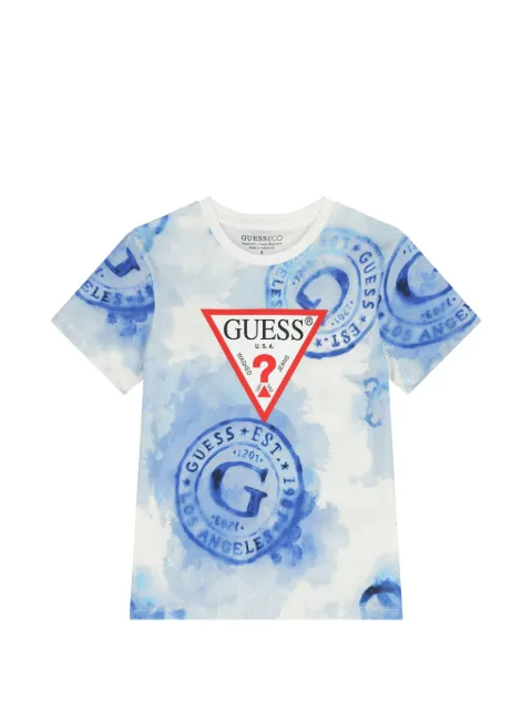 guess kids 로고 프린트 티셔츠