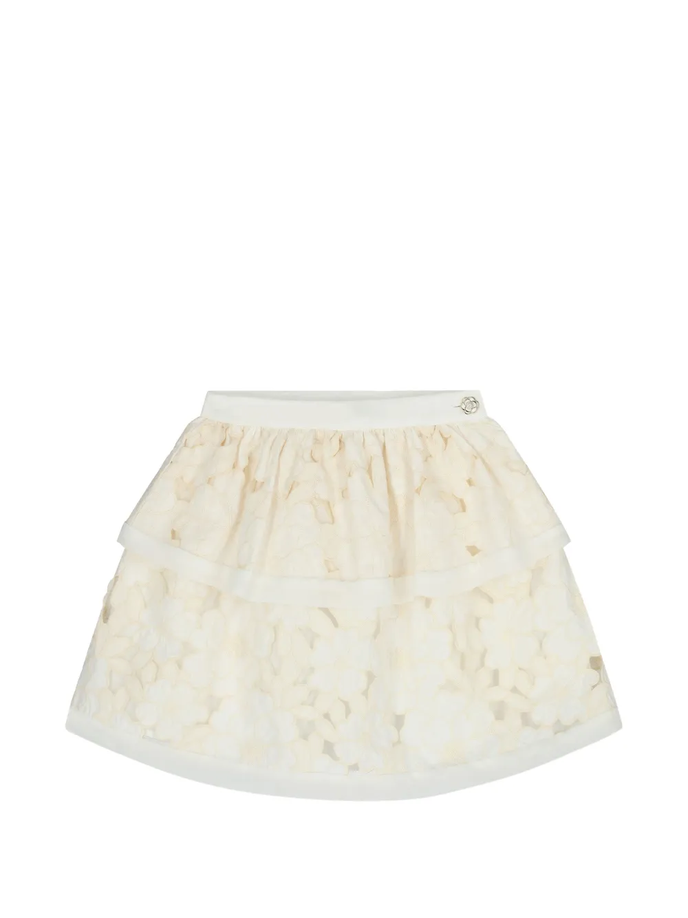 Patachou floral-lace skirt - Toni neutri