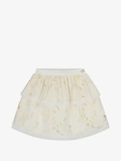 Patachou floral-lace skirt