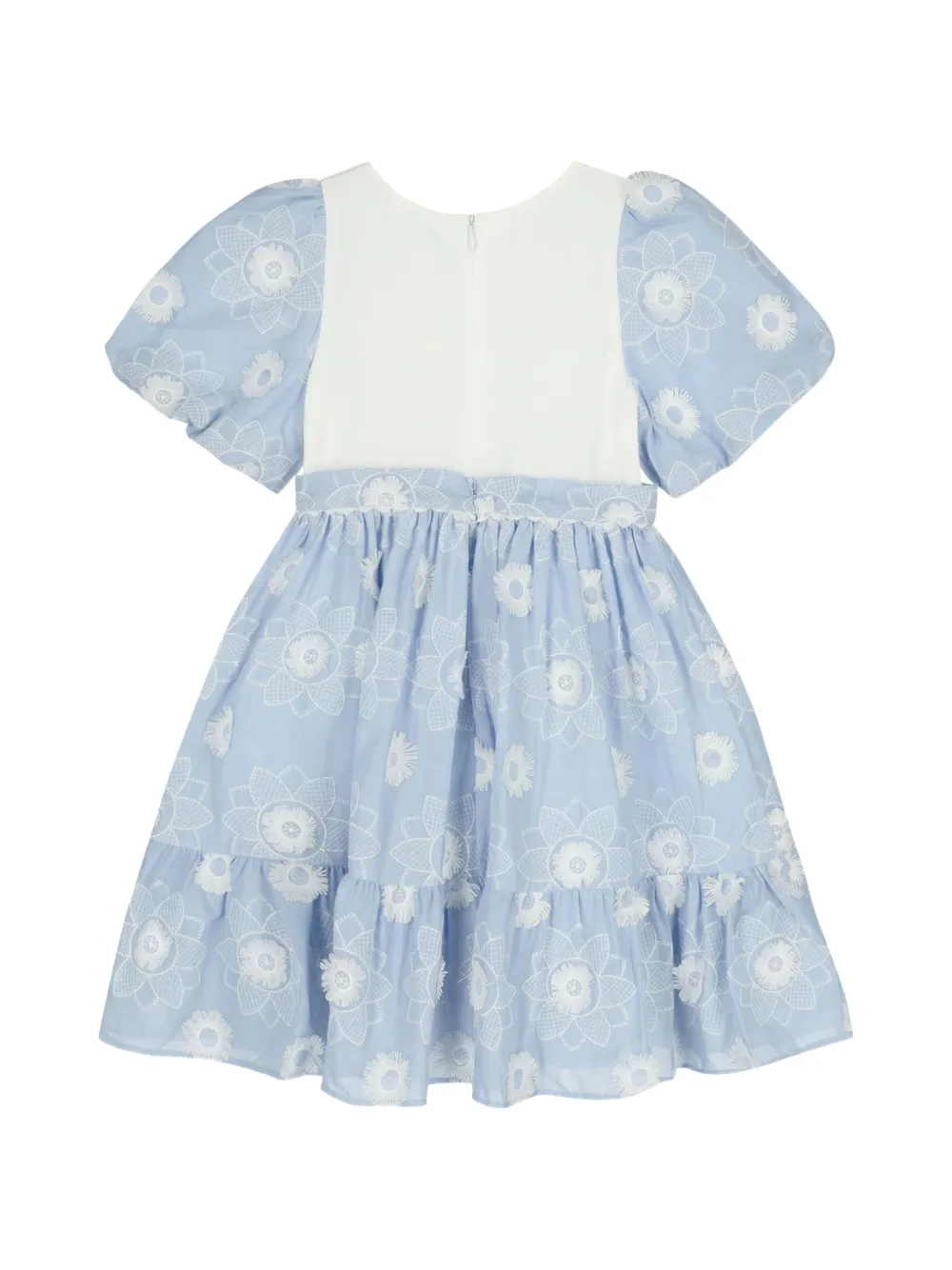 Patachou Jurk met geborduurde bloemen Blauw