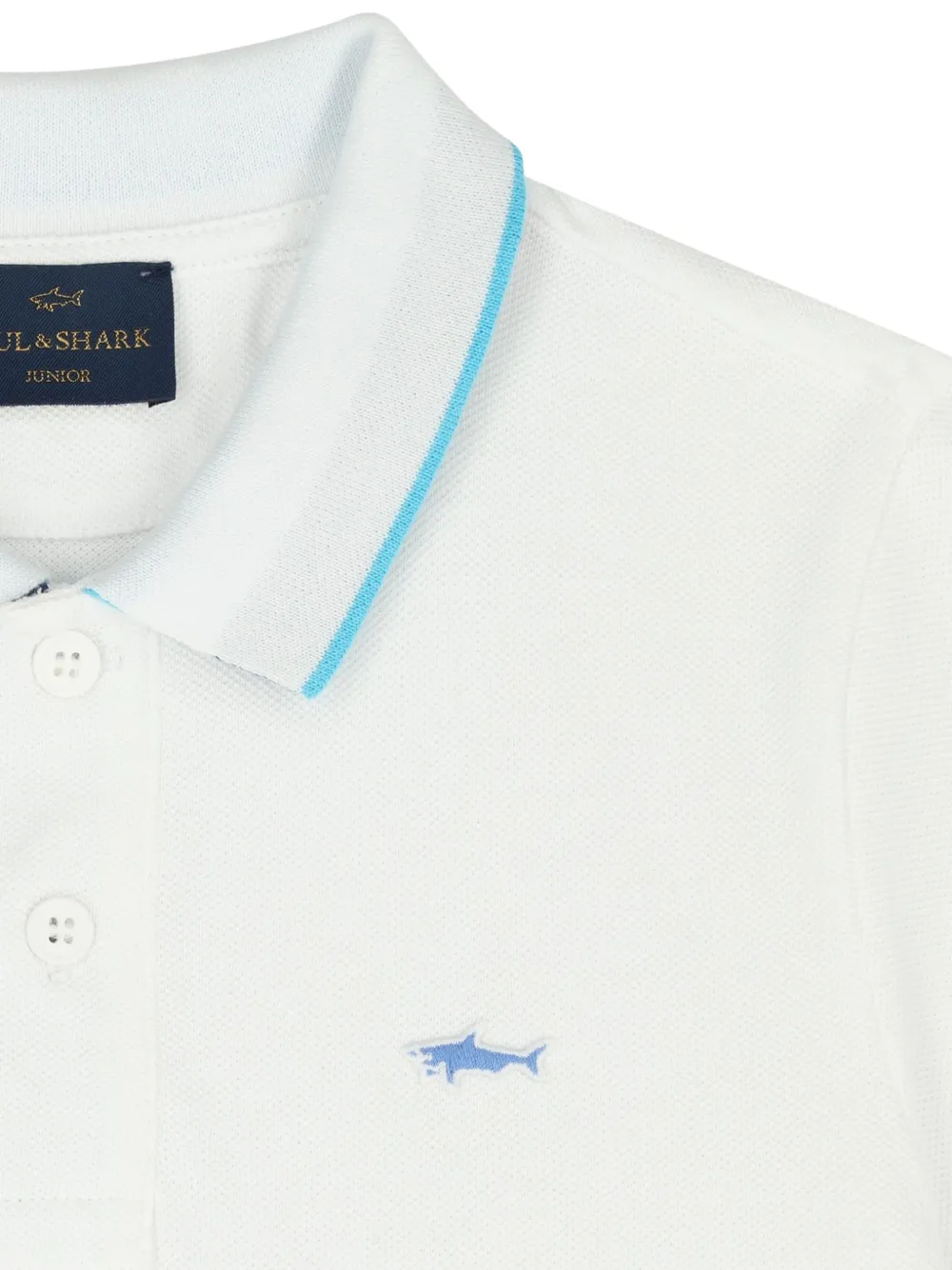 Paul & Shark Junior Poloshirt met geborduurd logo Wit