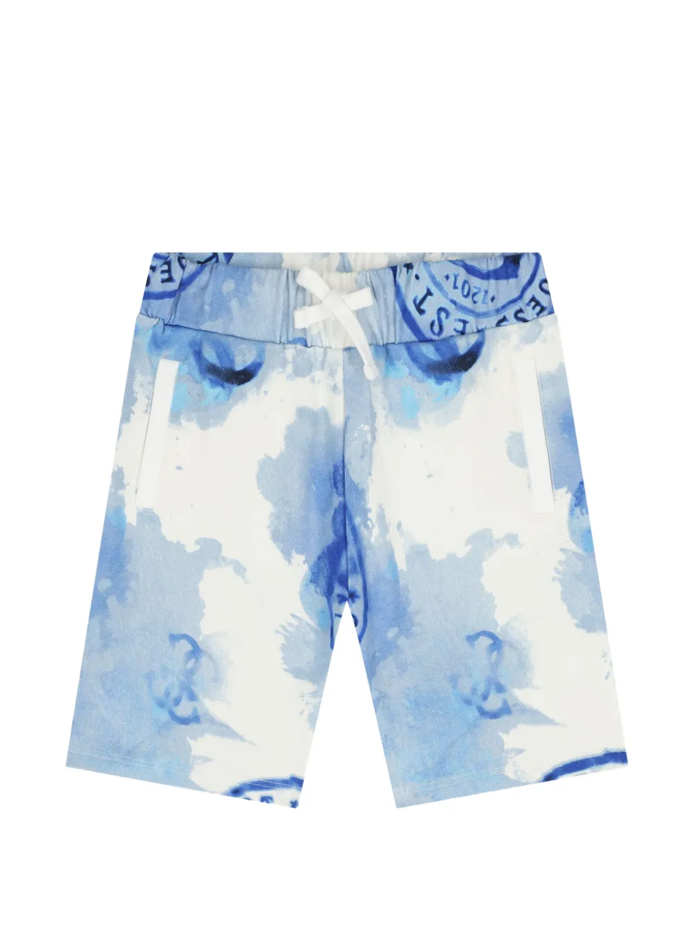guess kids logo-print shorts - Bianco