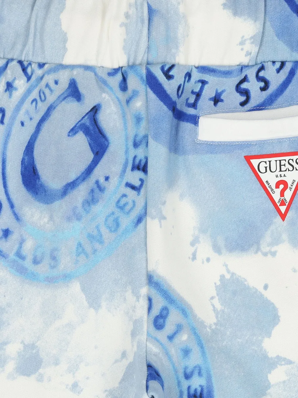 Guess 로고 프린트 쇼츠 In Blue