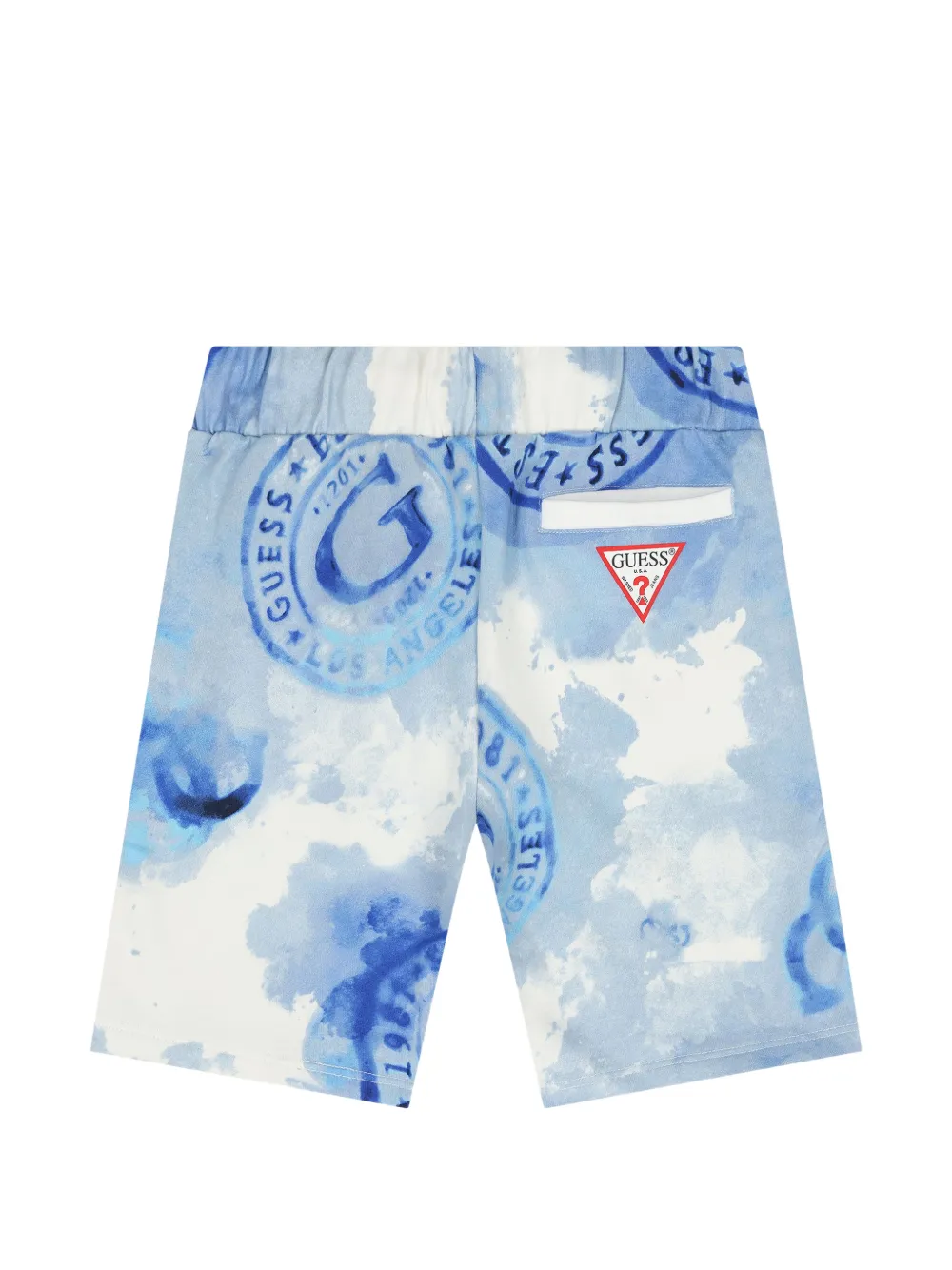 Guess 로고 프린트 쇼츠 In Blue