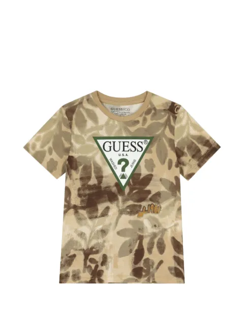 guess kids floral-print T-shirt
