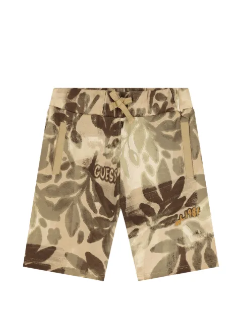 guess kids floral-print shorts