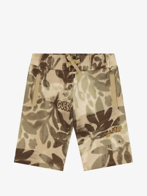 guess kids floral-print shorts