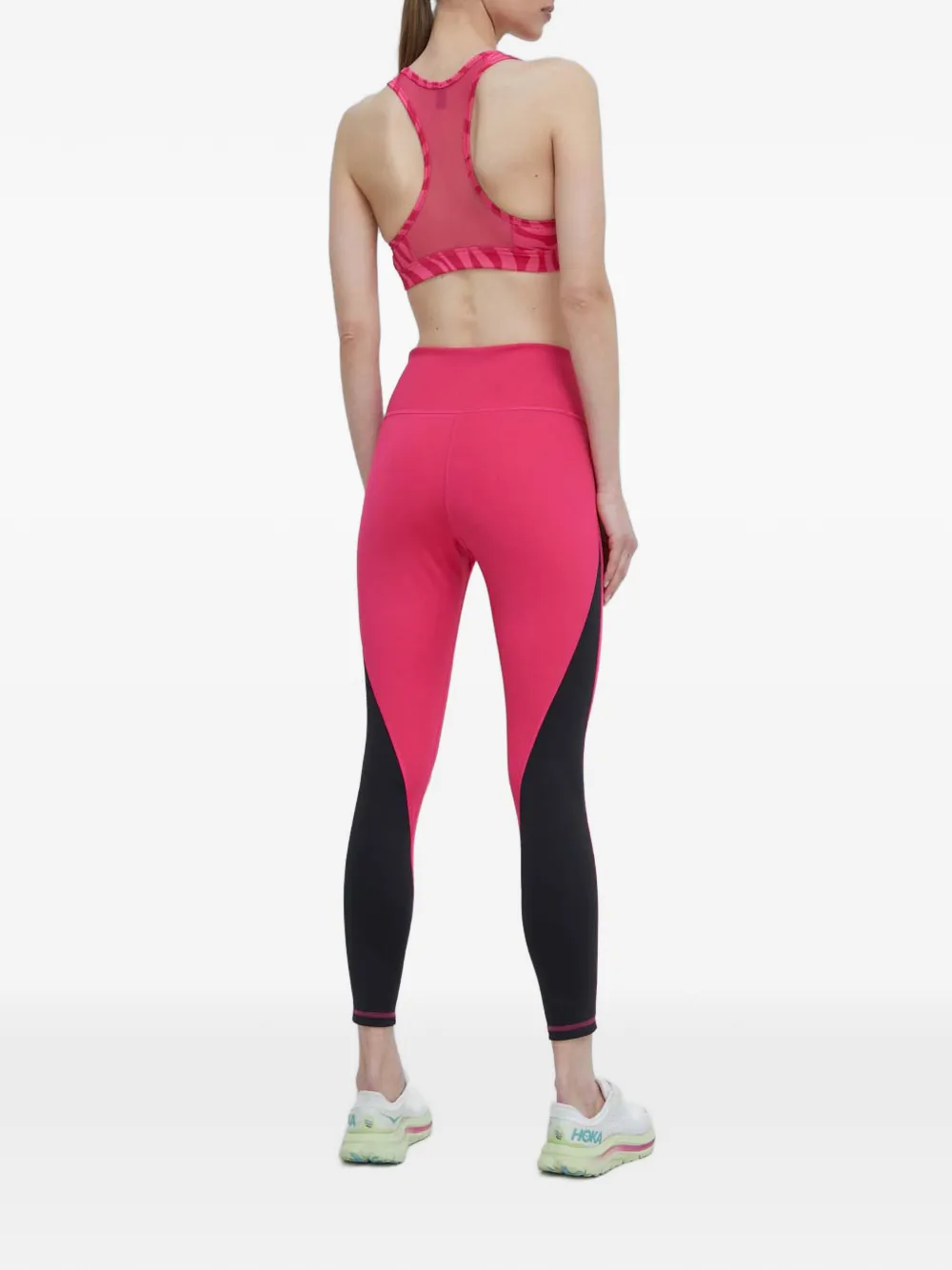 PUMA logo-print panelled leggings Roze