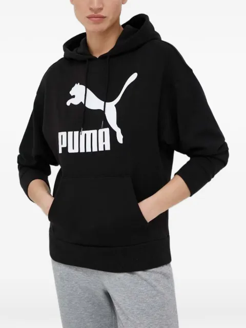 PUMA logo-print drawstring hoodie