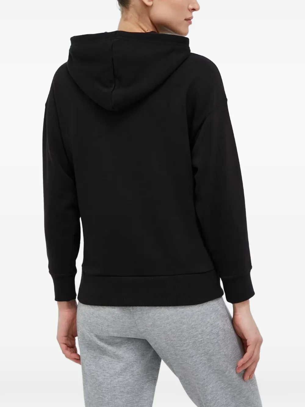 PUMA logo-print drawstring hoodie Zwart