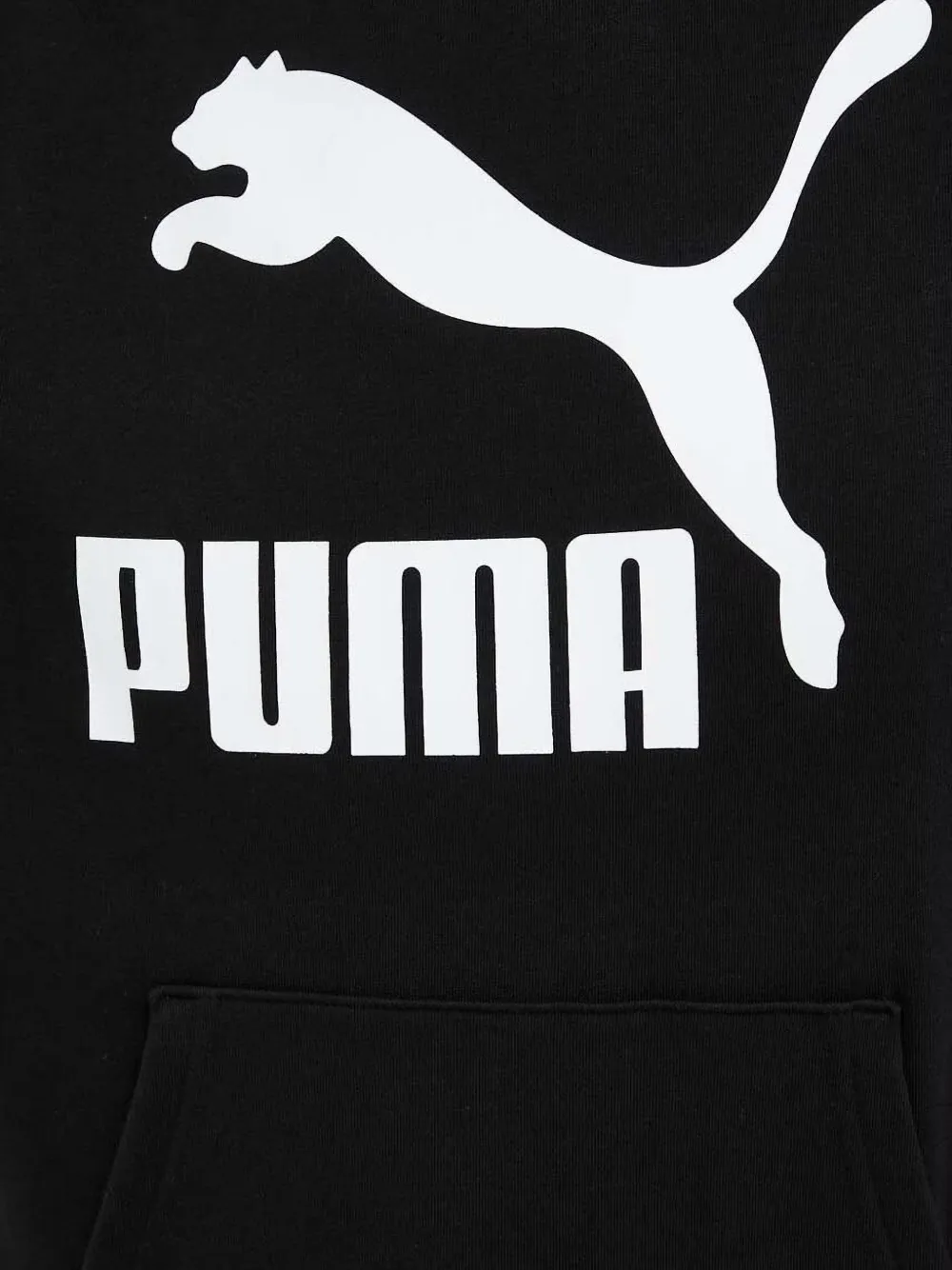 PUMA logo-print drawstring hoodie Zwart