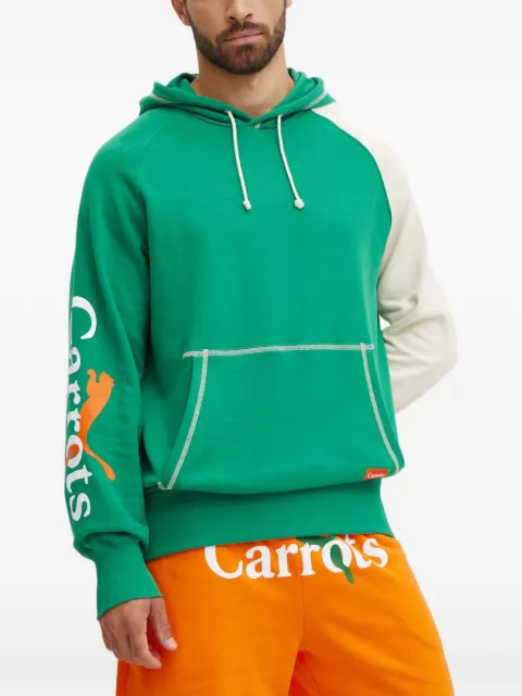 PUMA x Carrots logo-print colour-block hoodie