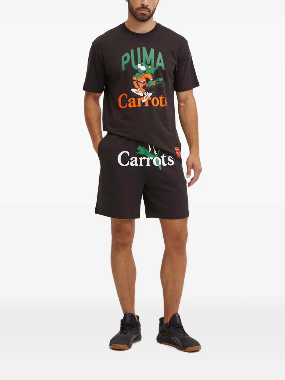 PUMA x Carrots trainingsshorts met logo-print Zwart
