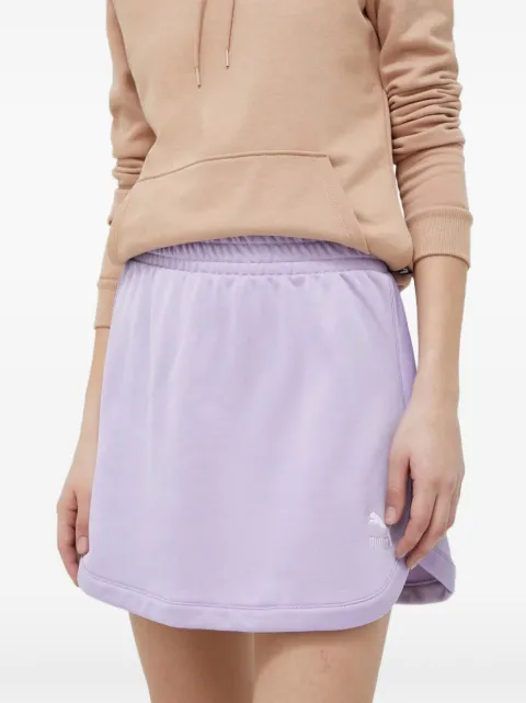 PUMA logo-embroidered elasticated mini skirt
