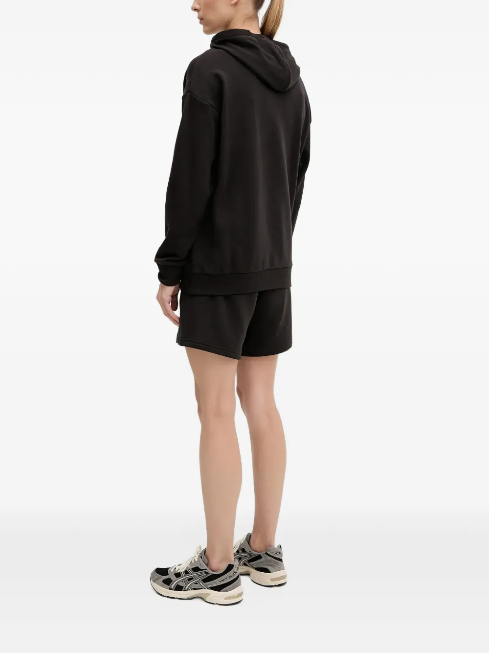 PUMA logo-print shorts and hoodie set Zwart