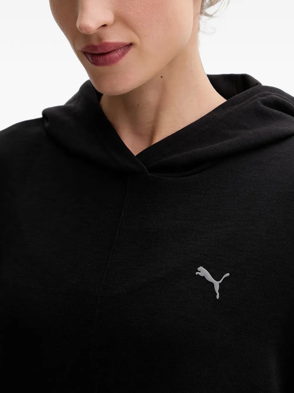 PUMA Hoodie met logoprint Zwart