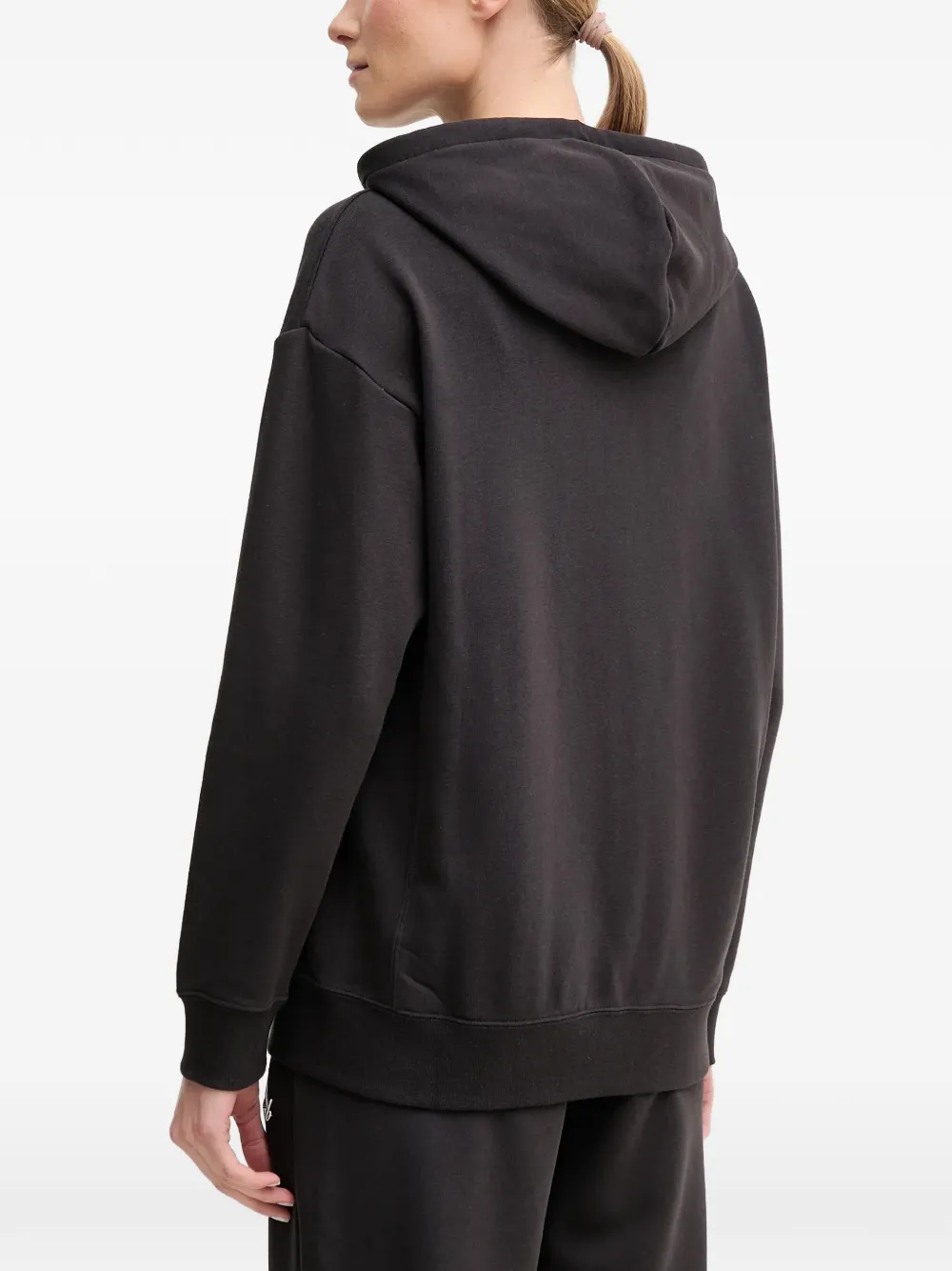 PUMA Hoodie met logoprint en rits Zwart