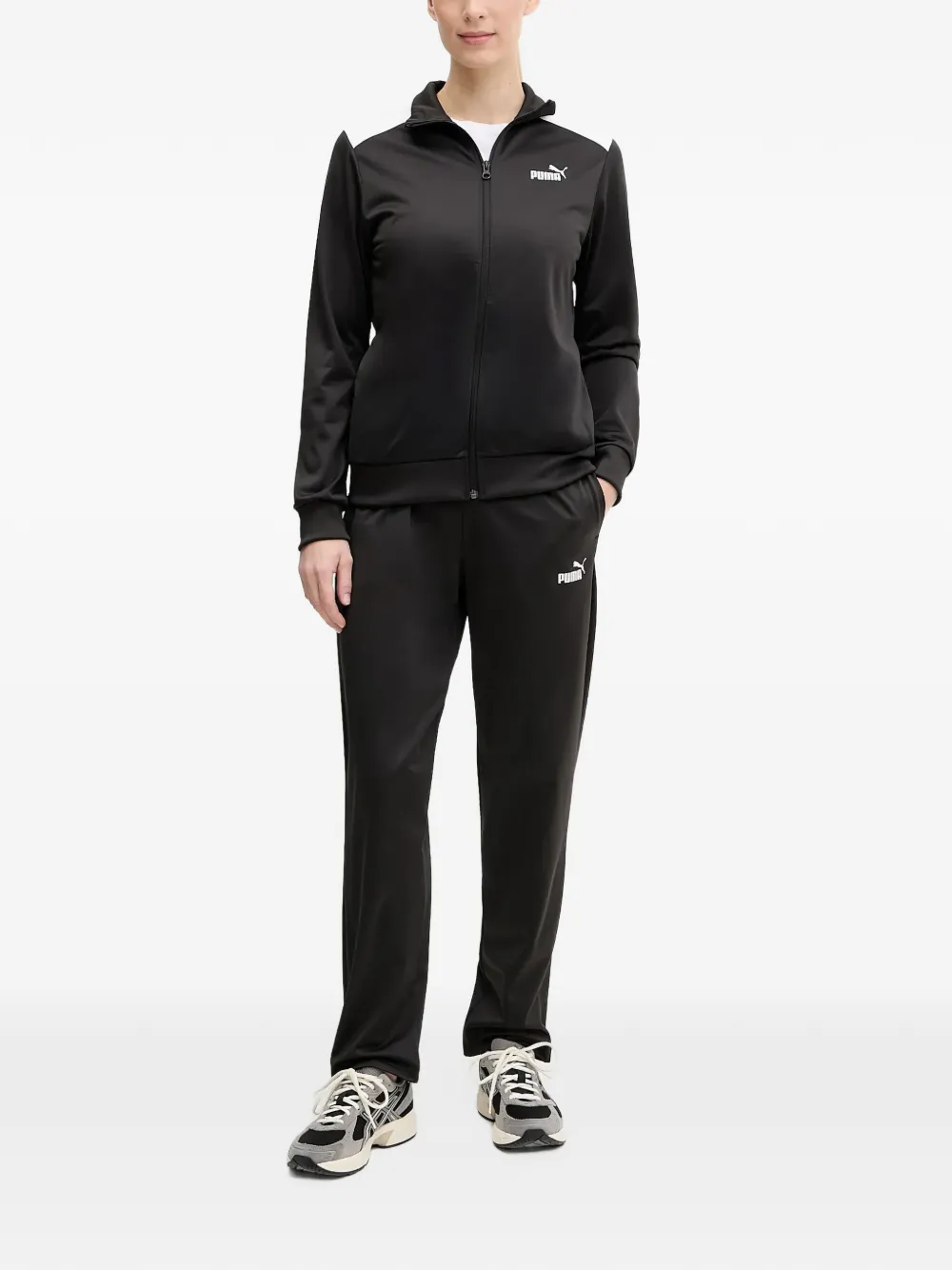 PUMA Poly logo-print tracksuit set Zwart