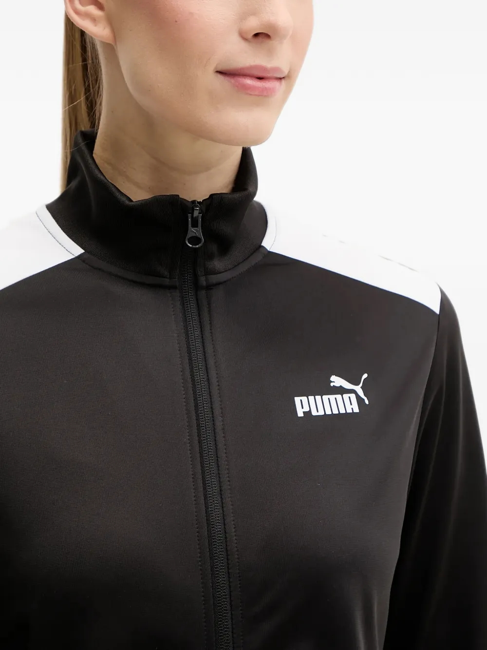 PUMA Poly logo-print tracksuit set Zwart