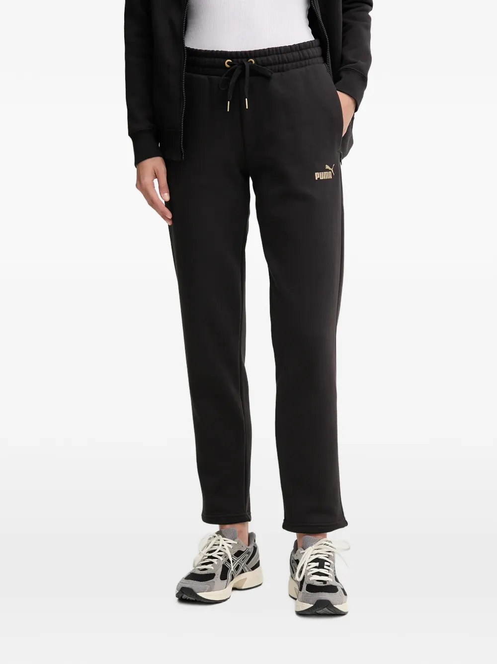 PUMA logo-print tracksuit set Zwart