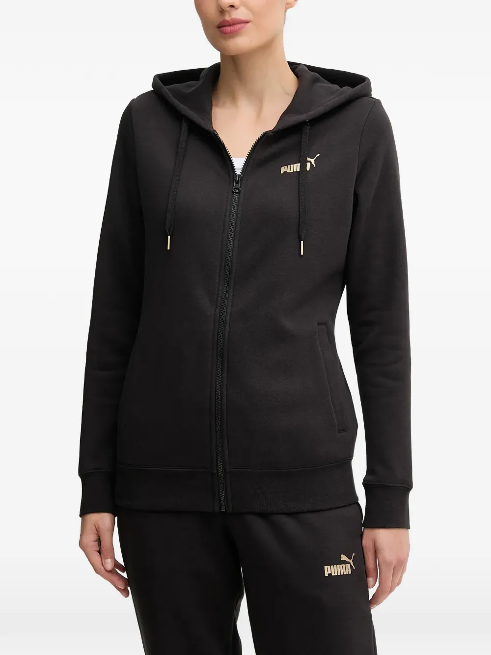 PUMA logo-print tracksuit set - Schwarz